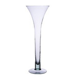 Stemmed glass vase W-139 H:40cm D:14cm