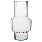 Glass vase W-734A optic stammered H:30cm D:16,5cm