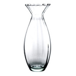 Slender glass vase W-637B optic H:20 cm D:8,5 cm
