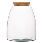 Glass vase W-440D+cork H:30cm D:23cm