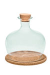 Glass vase W-257+Cork stand+Cork stopper H:25 D:23