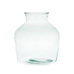 Glass jar vase W-492C H:20cm D:16,5cm