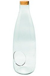Glass bottle vase W-519B+side hole+cork H:52cm D:15cm