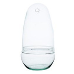 Glass terrarium egg W-542A+W-542 side hole H:25,5cm D:12,8cm SALE