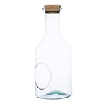 Glass bottle vase W-504+side hole+cork  H:35cm D:15cm