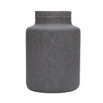 Glass jar vase H:20cm D:14,5cm WMP-001 LOFTI grey glitter