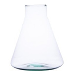Glass vase W-414F H:24,5cm D:22,5cm
