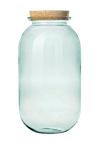 Glass jar vase W-524C+cork H:41cm D:23cm