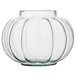 Glass pumpkin vase H:16,5cm D:23cm
