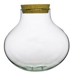 Glass vase W-591 + cork H:26cm D:26cm