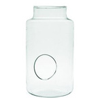 Glass jar vase H:35cm D:19cm W-395D+hole