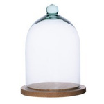 Glass dome W-308A+desk H:25cm D:19cm