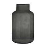 Glass jar vase W-395E H:30cm D:19cm Smoke