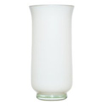 Glass vase Atena H:21,5cm D:13cm White