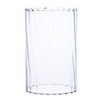 Glass cylinder vase optic no bottom H:21,5cm D:13,5cm