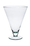 Stemmed glass vase W-ST 14/16 H:14cm D:16cm