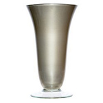 Glass stemmed vase W-194 H:19,5cm D:11,5cm Gold