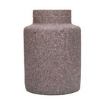 Glass jar vase H:20cm D:14,5cm WMP-001 LOFTI red