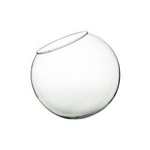 Glass ball vase D-15MD H:13cm D:15cm