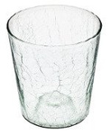 Glass flowerpot DS-1 iced for orchid flower H:15cm D:14cm