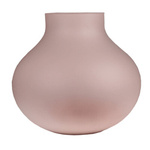 Glass vase W-591A H:28cm D:31cm pink matt
