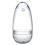 Glass terrarium egg W-542C W- 542B H:27cm D:13cm side hole