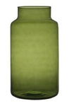 Glass jar vase W-395D H:35cm D:19cm Green/grey