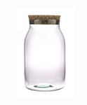 Glass terrarium + cork  W-726 H:23cm D:11,5cm