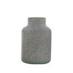 Glass jar vase H:25cm D:17 cm WMP-002 LOFTI grey