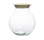Glass vase W-425B+Cork H:29cm D:25cm