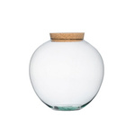 Big glass ball with cork stopper W-601+cork H:26 cm D:28 cm