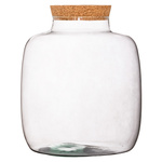 Glass vase WL-63C+cork H:29cm D:26cm