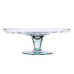 Glass cake stand P-7A optic H:8,5cm D:23cm