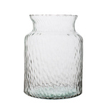 Glass vase W-332 hammered  H:25cm D:19 cm