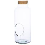 Jar vase W-395K+side hole+cork H:35cm D:14,5cm SALE