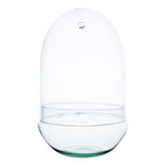 Glass terrarium egg  W-527A+W-527 side hole H:30cm D:18,5cm