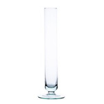 Stemmed glass vase W-121 H:27cm D:9cm