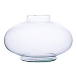 Glass vase grave candle UFO/W smooth H:22cm D:11cm