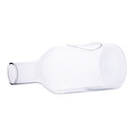 Glass bottle vase H:33cm D:14cm W-394A1+side hole flat side