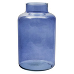 Glass jar vase W-395K1 H:25cm D:14,5cm blue