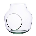 Glass vase W-456A1+side hole H:19cm D:19cm