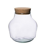 Glass vase W-456A1cork H:19cm D:19cm