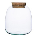 Glass vase W-557A + cork  H:25,5cm D:23cm