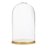 Glass cover with wooden beech stand W-315G H:38cm D:22cm