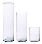 Set of glass cylinder vases 38/12, 26/12, 14/12
